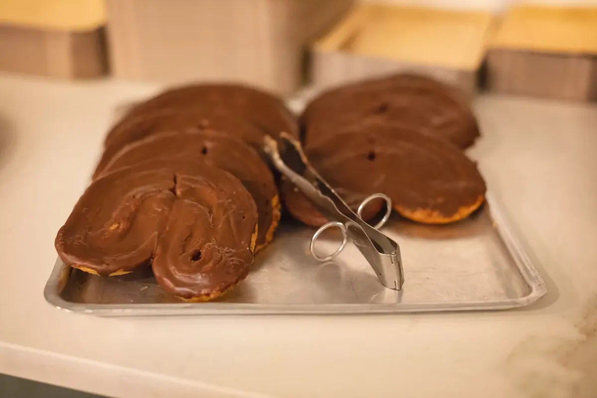 Palmeras de chocolate de Pastelería el Fontán en Tineo